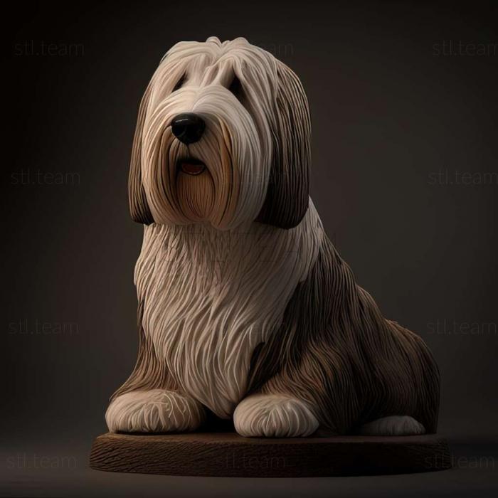 3D модель Бородатая собака колли (STL)